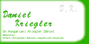 daniel kriegler business card