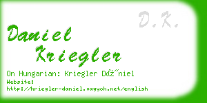 daniel kriegler business card